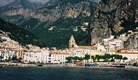 View of Amalfi from our boat