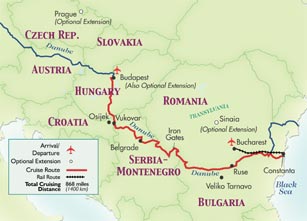 Itinerary map